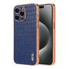 Alligator Style PU Leather Phone Case For iPhone 17 Air 15 16 14 13 12 11 Pro Max Plus Camera Protect Plating Shockproof Cover