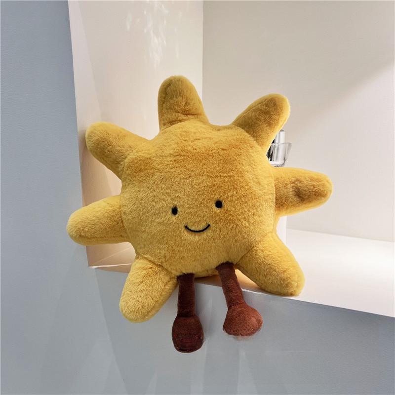 Moon Plush Sun Cushion Pillow Soft Fluffy Stuffed Toy For Kids Bedroom Decor Gift