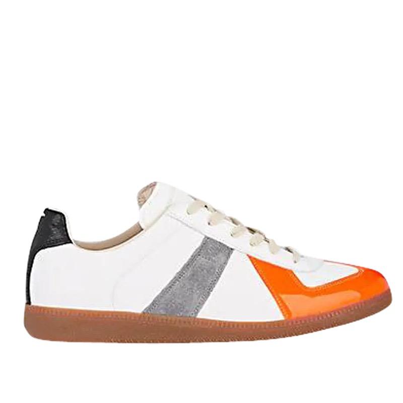 LUXSOLE High Quality Men Fashion Black White Leather Paint Splatter Low Top Casual Shoes Unisex Luxury Brand Spring Autumn Flat Shoes