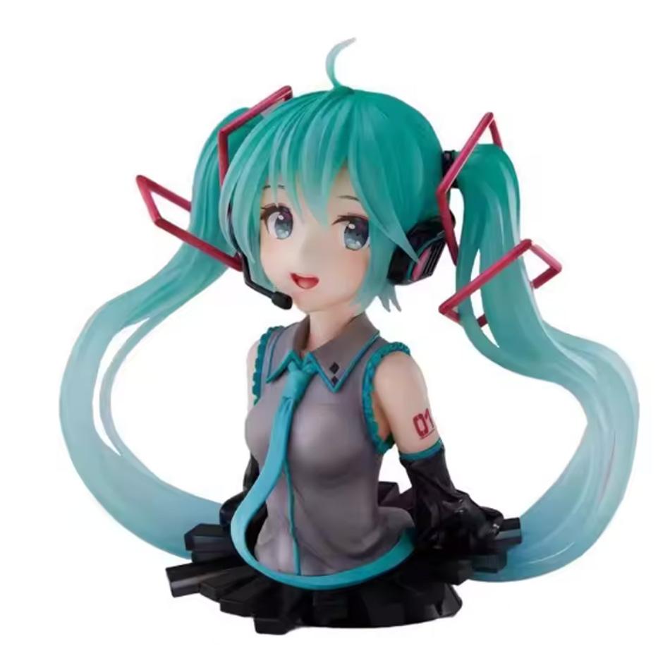 Anime Vocaloid Hatsune Miku Bust Statue Figure - Cute Half Body Model Collectible Figurine Gift for Fans In Stock