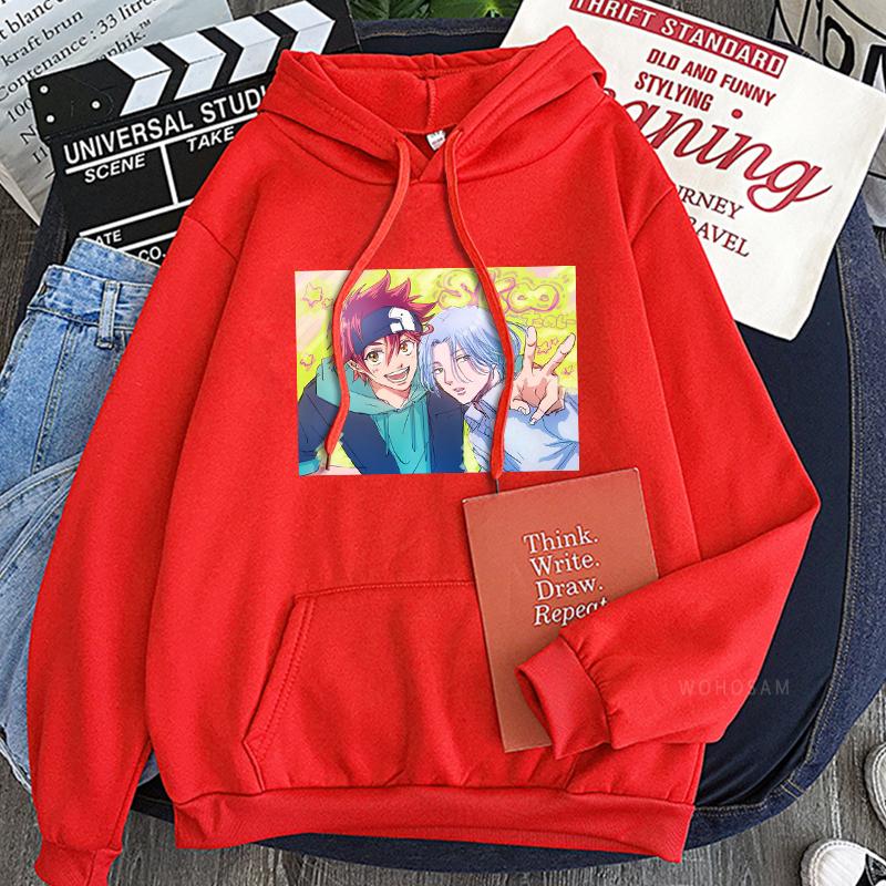 Kawaii Anime SK8 The Infinity Reki & Langa Mikiny Harajuku Pánská Streetwear Móda Dlouhý Rukáv Pánská Patchworková Mikina s Kapucí