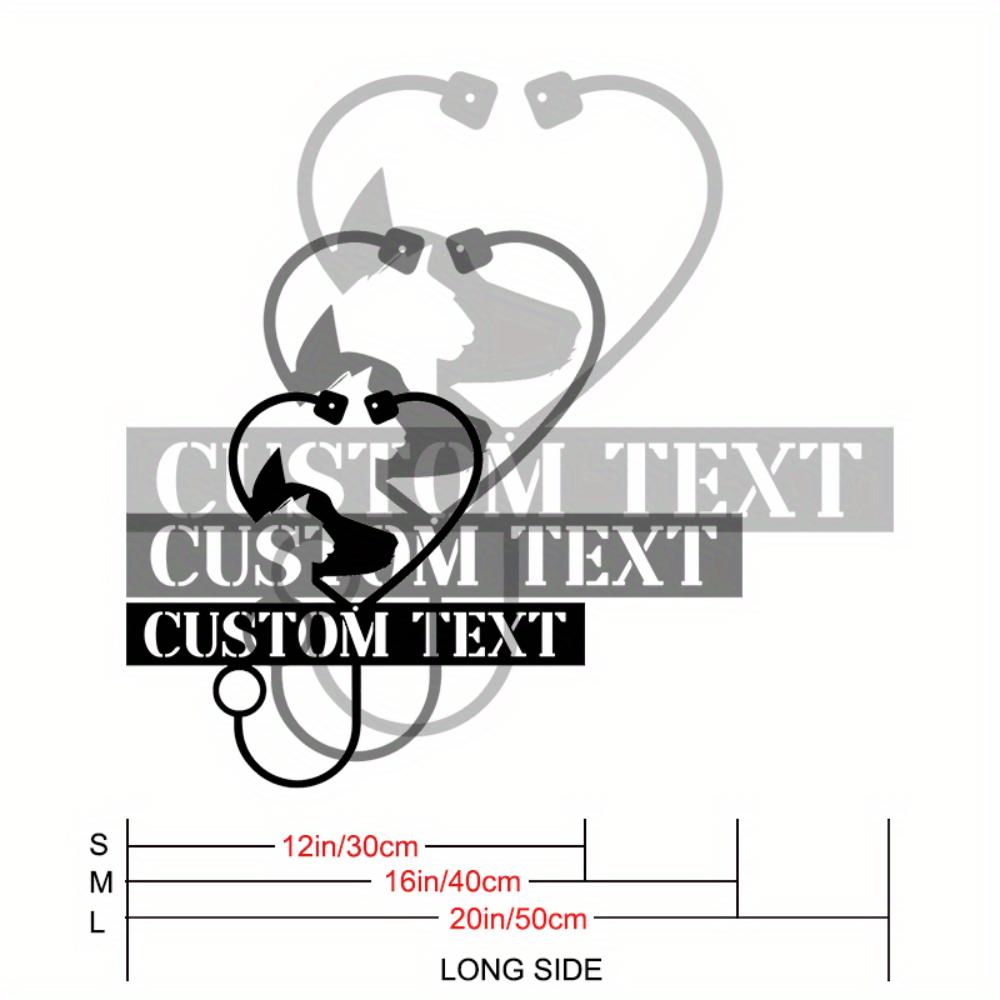 Veterinarian Metal Sign Custom Wall Art Home Decor Joom 30cm