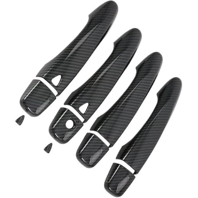 

10Pcs/Set Exterior Door Handle Carbon fiber pattern pattern pattern pattern pattern pattern pattern Black/Chrome look Fit For Nissan Navara NP300 углеродного волокна черного