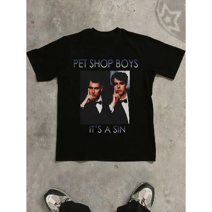 Pet Shop Band PSB Logo & Music-Themed T-Shirt - Iconic Official Merchandise Tee Suitable for All Seasons, Casual Wear, Machine Washable Fan Outfit