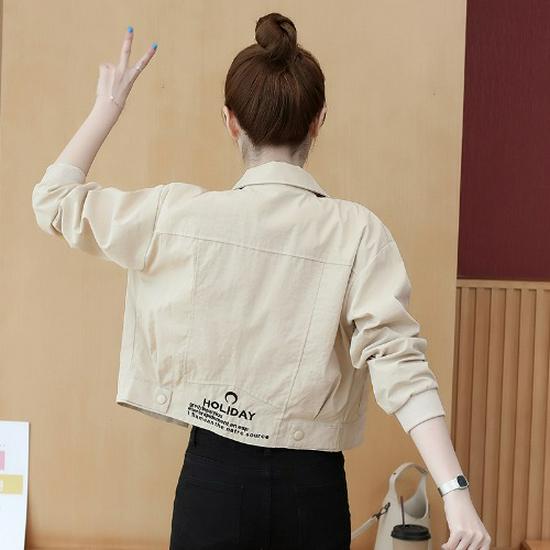 Damen Petites Frühling-Herbst 2025 Koreanische BF Baseballjacke