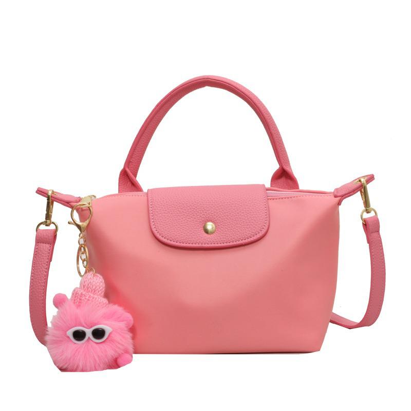 Женская модная нейлоновая сумка кроссбоди 2025 - Универсальная и фактурная наплечная сумка розовый