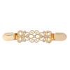 Retro Elegant Clothing Clip for Women Rhinestone Decoration Alloy Scarf Brooch Anti Slip Collar Clip Clothing Accessories 1PC