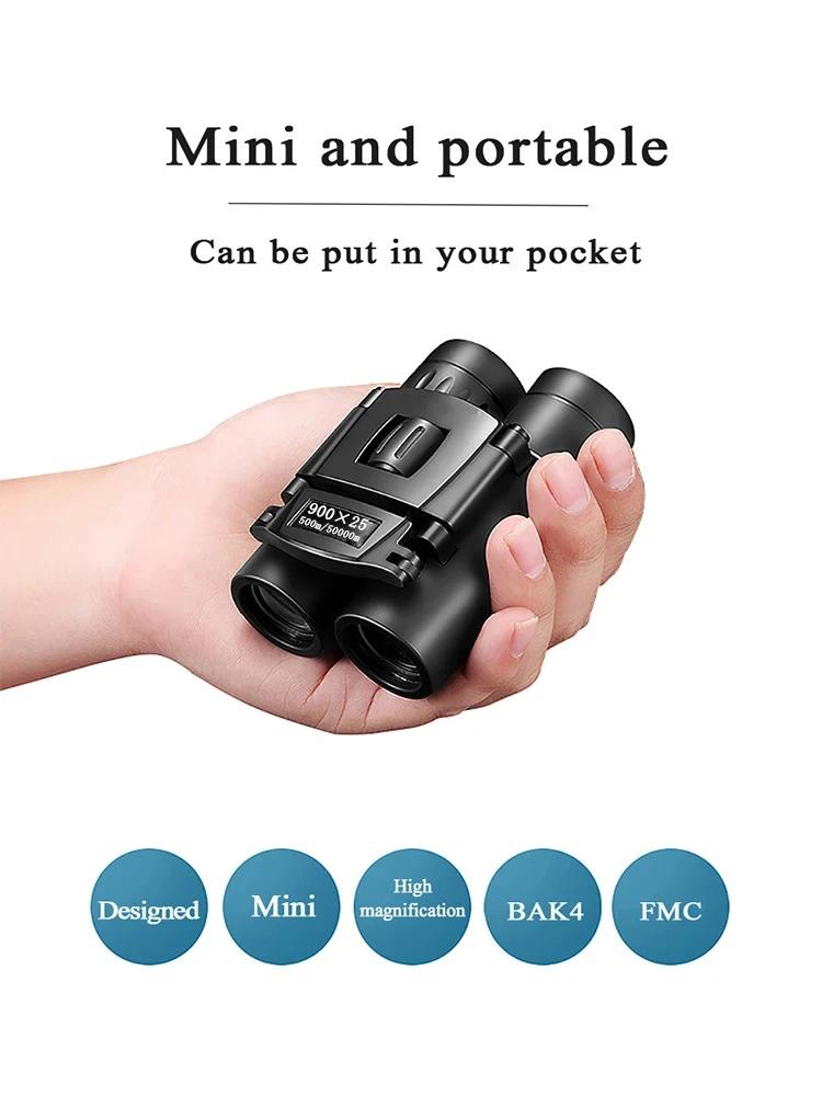 Powerful Long Range 900x25 BAK4 Binoculars Low Light Jumelles for Hunting Camping Outdoor Telescopes