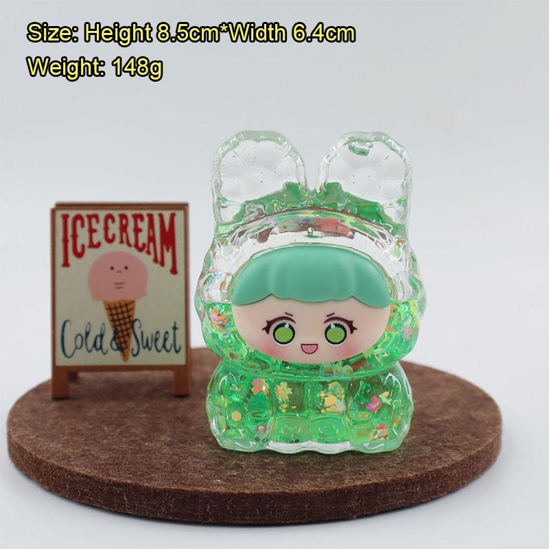 Oiled 8.6Cm Quicksand Dream Rabbit Ornament Cute Cartoon Desktop Ornament