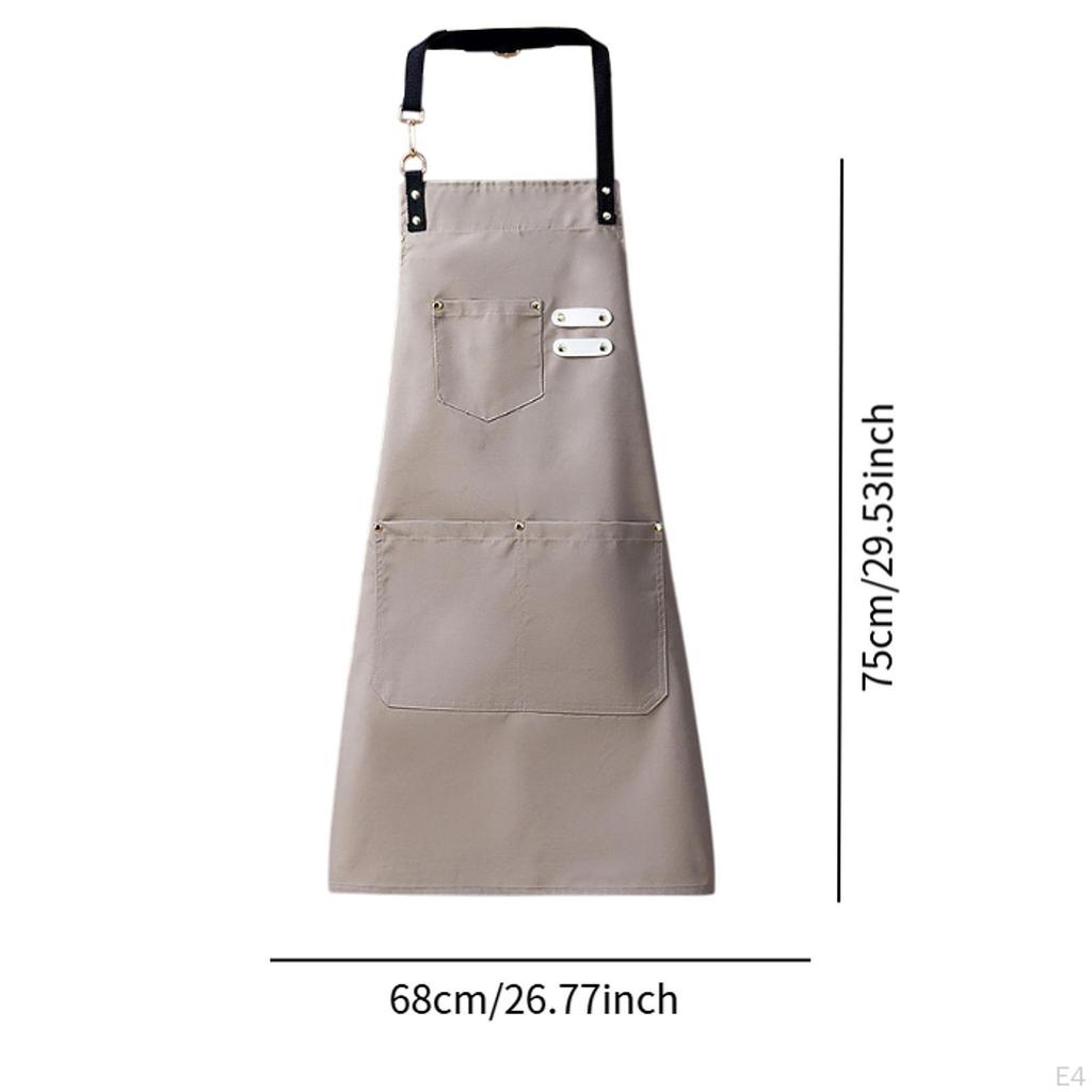 Chef Bib Apron Cooking Kitchen Multifunctional Washable Women Men Adjustable for Baking Cafe