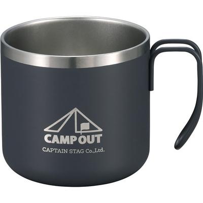 Captain Stag Ue 3571 [campout Double Stainless Mug Cup 350  Dark Gray ]