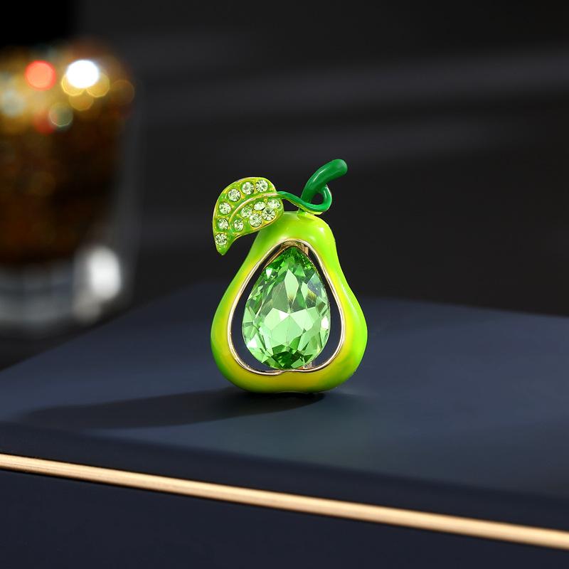 

SUYU Летняя фруктовая коллекция Аксессуары для одежды Кардиган V-образный вырез Антибликовый Фиксированный на талии Зажим для одежды Груша Лимон Маленькая брошь грушевый