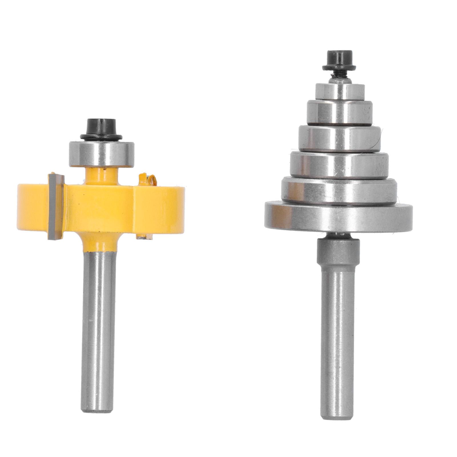 

Набор фрез для фальцевания с хвостовиком 14 дюймов и 6 подшипниками 38 дюймов, 12 дюймов, 58 дюймов, 34 дюйма, 78 дюймов 118in