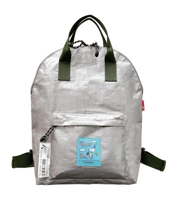 8581 SNOOPY Tarp Material Rucksack Type Tote Bag IP Theoru [Rootote] Peanuts-9F (02 Silver)
