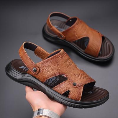 Pánské sandály z pravé kůže Letní klasické pánské boty Pantofle Venkovní tenisky Pánská vycházková obuv sandalias hombre pantuflas