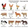 Kids' Educational Farm Animal Figurine Set: Cow, Chicken, Duck, Goose, Pig, Goat