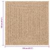VidaXL ZIZUR Rug 120x120 Cm Jute Look Indoor and Outdoor, Outdoor Rug, Floor Mat, Indoor Rug, 4006154