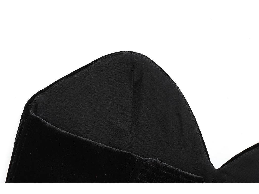 Zimní sametový top bez ramínek se srdíčkovým výstřihem pro ženy