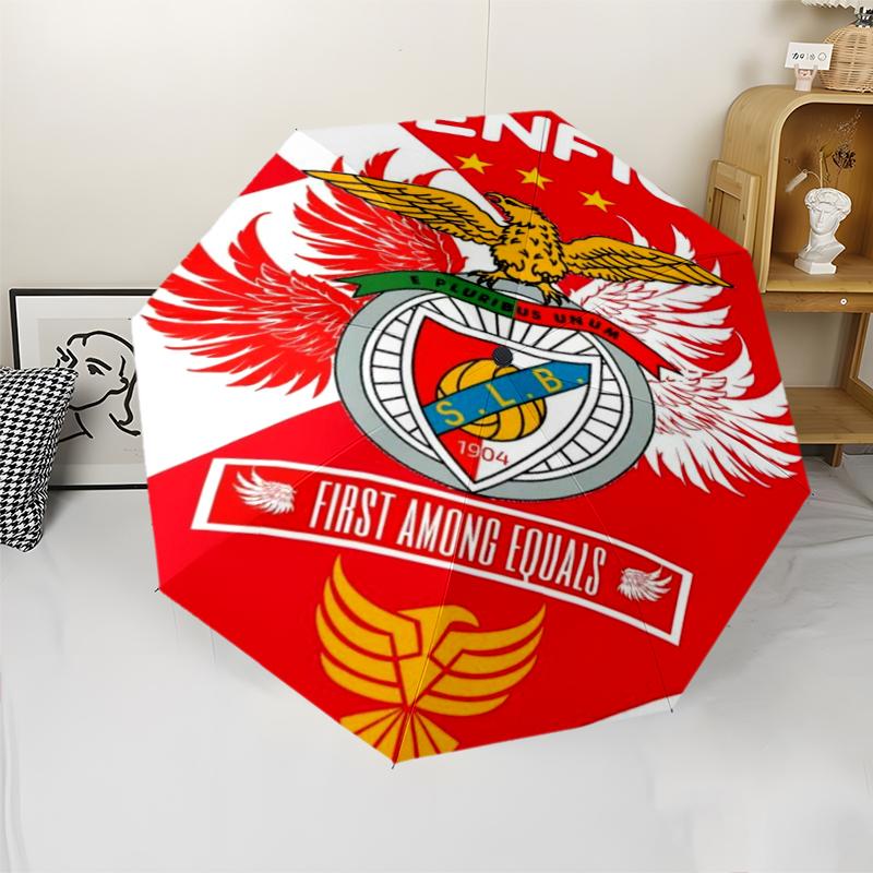 Benfica Theme Automatic Umbrella, Lightweight & Portable, 8 Rib, Perfect for Outdoor Travel, Birthdays, Christmas, Gifts.