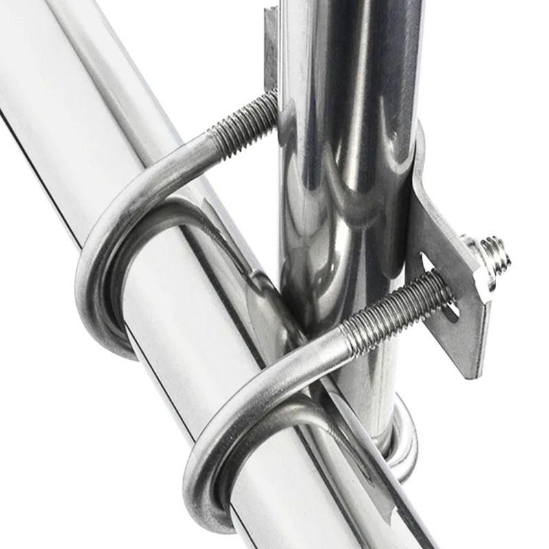 1Pcs Cross Clamp U Bolt Durable Steel Connector Scaffolding Fixing Tube Pipe Clip 20 25 32 40 50 M8 Galvanized Hose Clamp