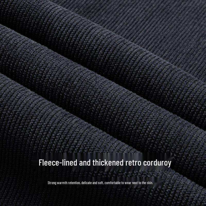 Shanshan Men's Warm Corduroy Straight-Fit Casual Pants