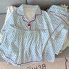 Simple Premium Polka Dot Summer Short-Sleeved Pajamas Women'S Soft Waxy Comfortable Loungewear Wrinkled Cloth Three-Piece Set
