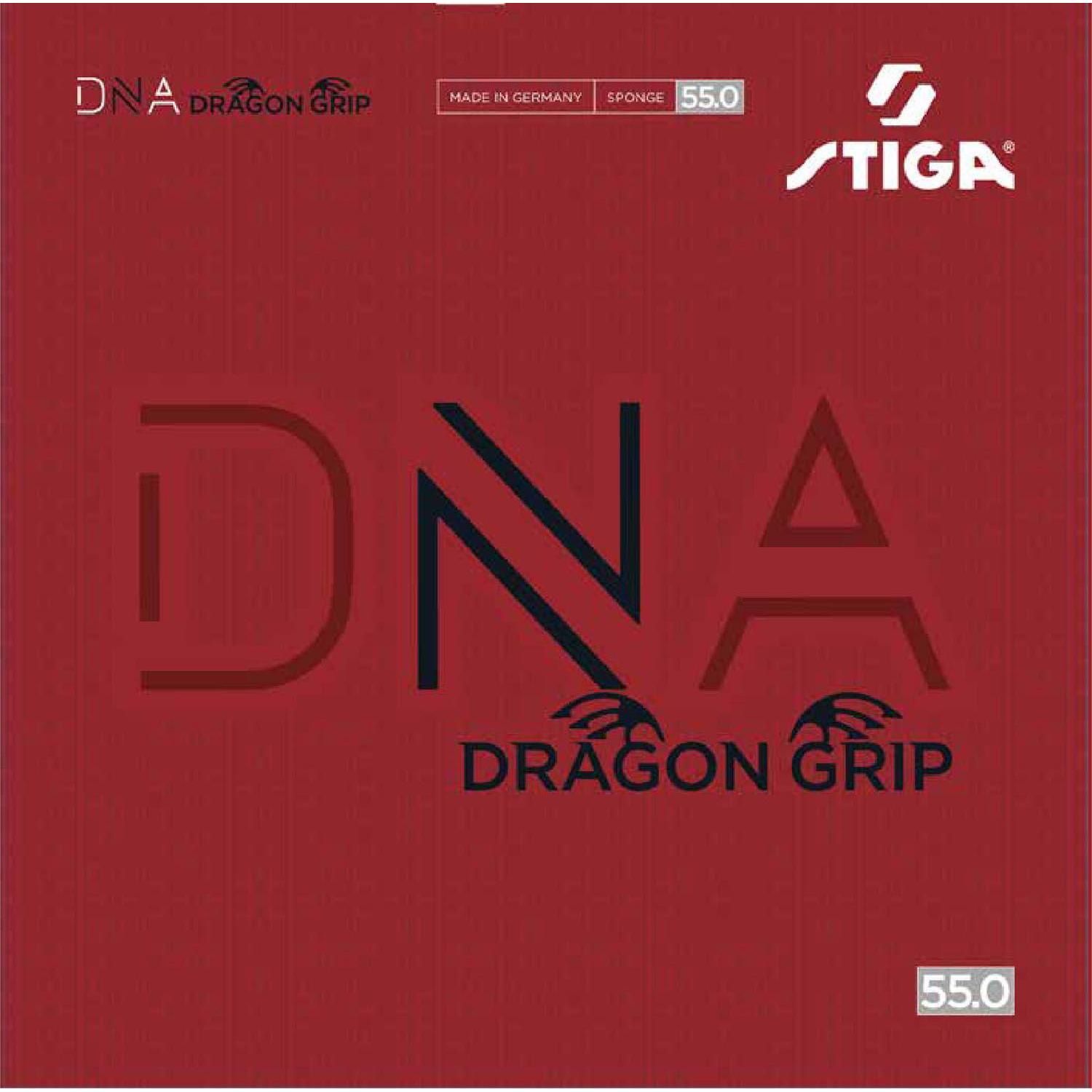 Used STIGA Table Tennis Adhesive Tension Back Soft Rubber Attack DNA Dragon Grip 55 RED MAX 1712090523 Red