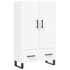 VidaXL Buffet haut blanc 69,5x31x115 cm bois d'ingénierie 828260