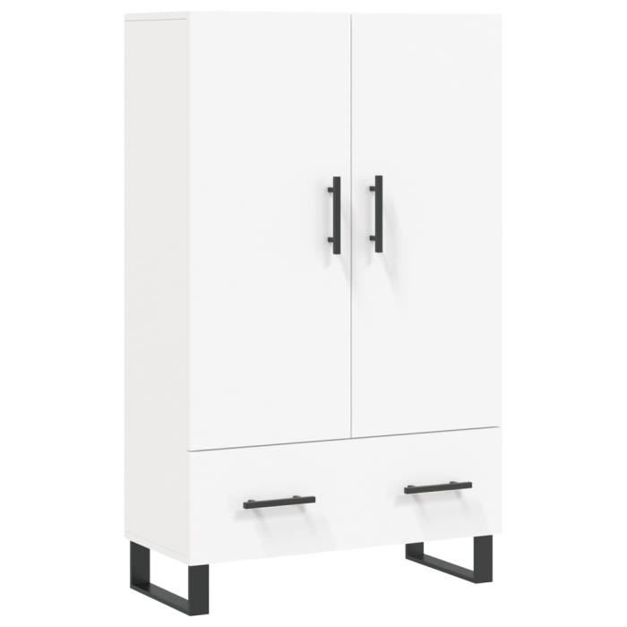 VidaXL Buffet haut blanc 69,5x31x115 cm bois d'ingénierie 828260