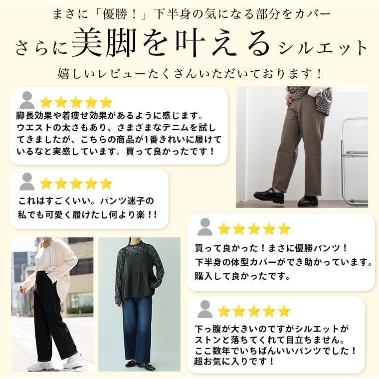 Happy Marilyn Plus Size Straight Size 70cm Navy Denim Wide-leg Pants, Women's, Pants, Bottoms, 3L, Length, (Processed) [448098]