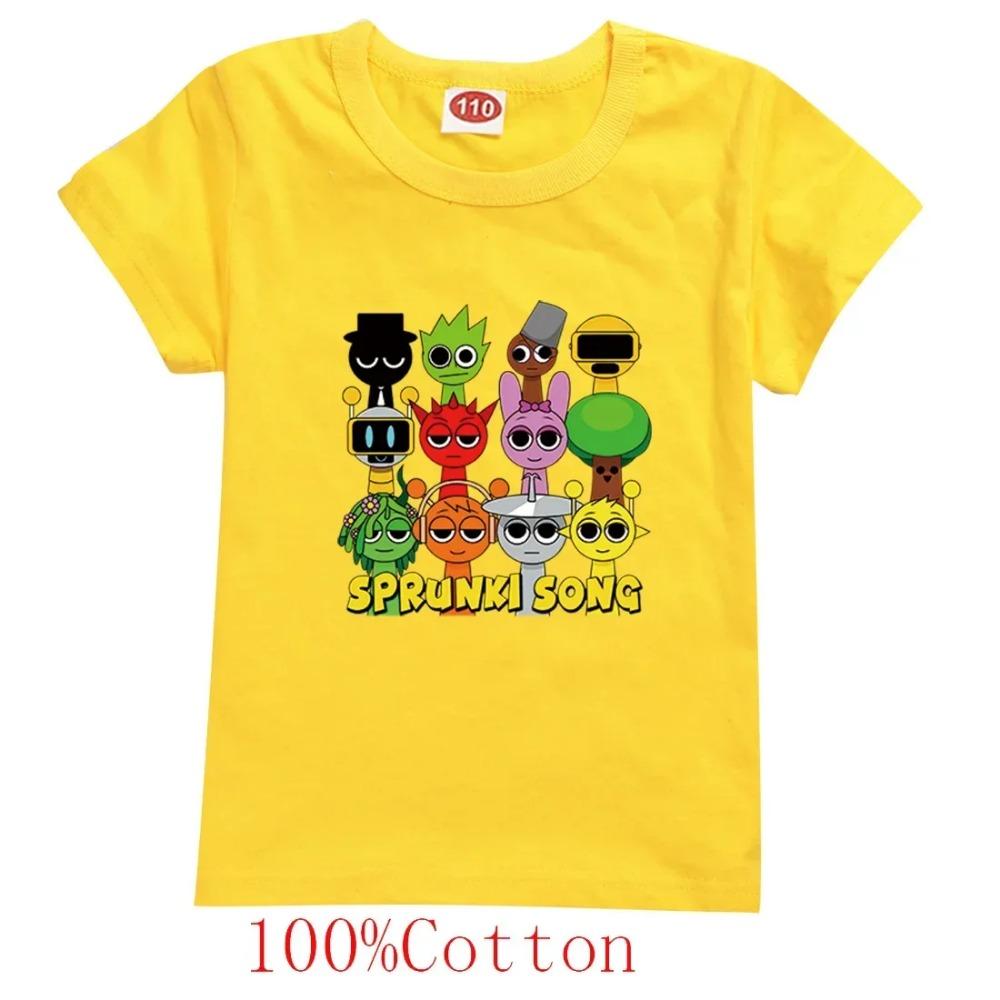Summer Children's T-shirt Sprunki Game Incrediblebox Print Cartoon Short Sleeve Casual Fashion Boy Girl Baby Tee Top Kid Clothes