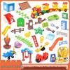 LEGO Duplo-Compatible Large Bricks: Kitchen, Bathroom, Furniture & Food Play Accessories for Children's Building Toys
