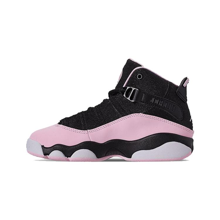 

Jordan Air Jordan 6 Cushioning High top Children s Basketball Shoes Black Pink Children Aged 3 7 Years Old 323431-006 1.5Y