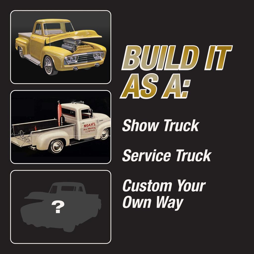 amt lindberg 1953 ford pickup truck plastic model 1/25
