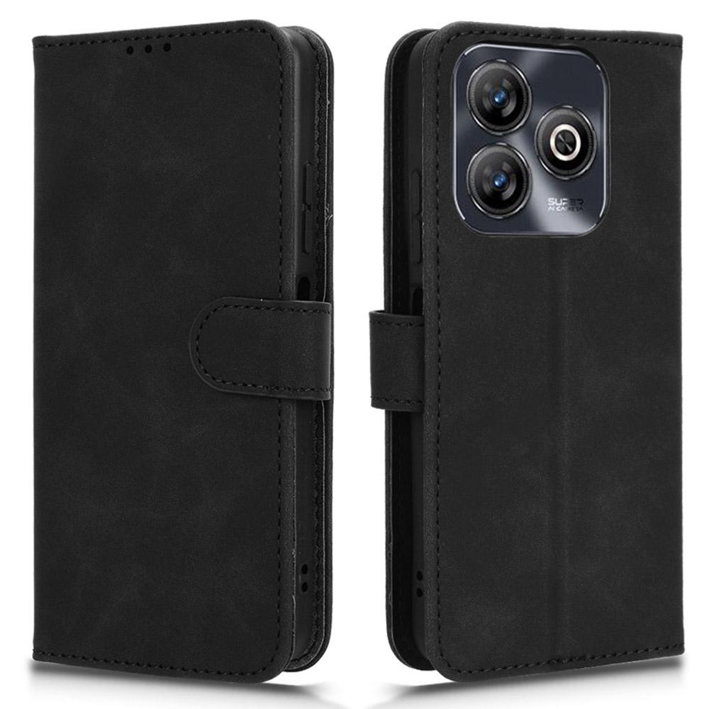 For ZTE Blade A75 4G Leather Case Skin-Feel Anti-Drop Wallet Flip Phone Cover