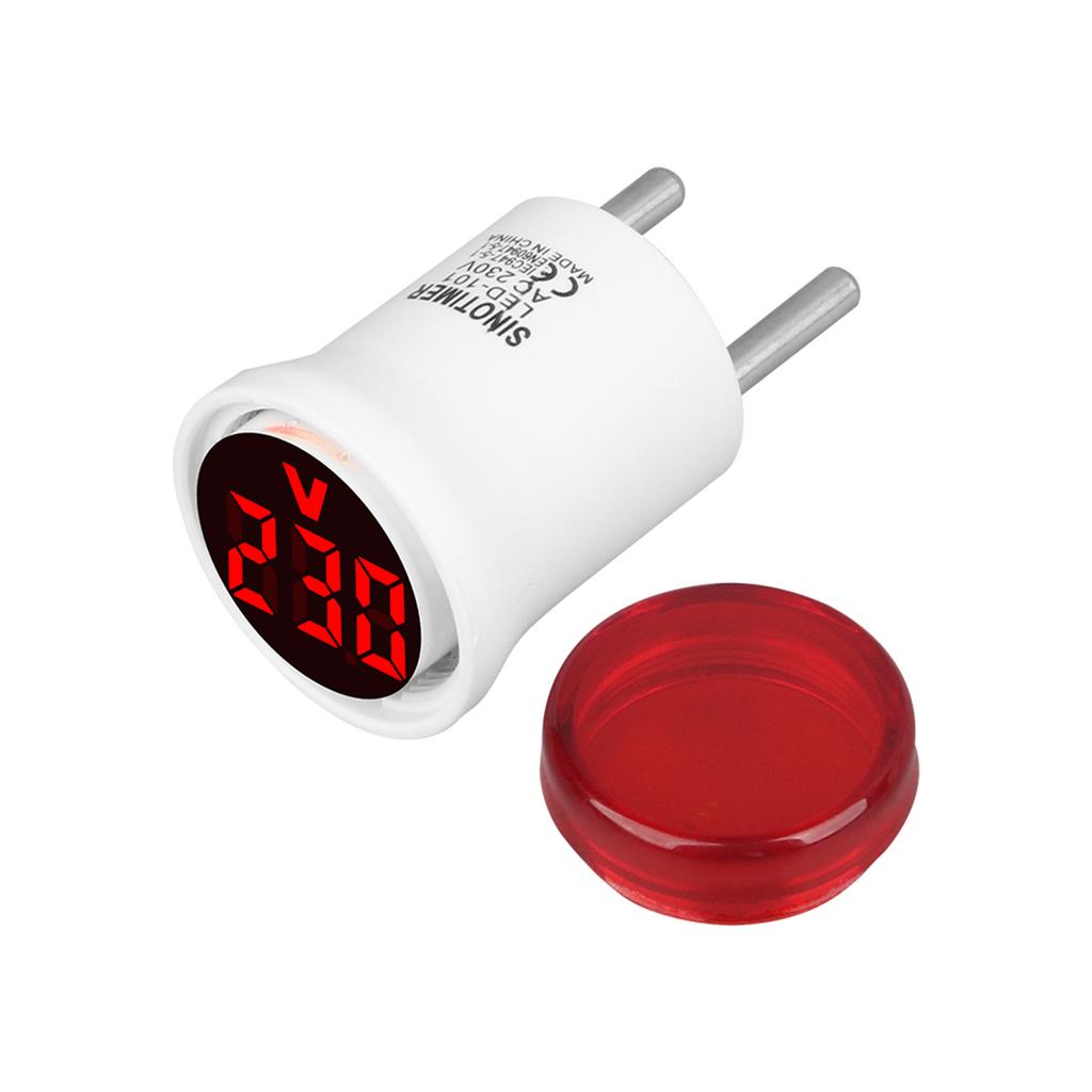 AC230V Digital Voltages Meter Round Voltages Tester with LED Display European Plugs In Digital Voltmeter Indicates