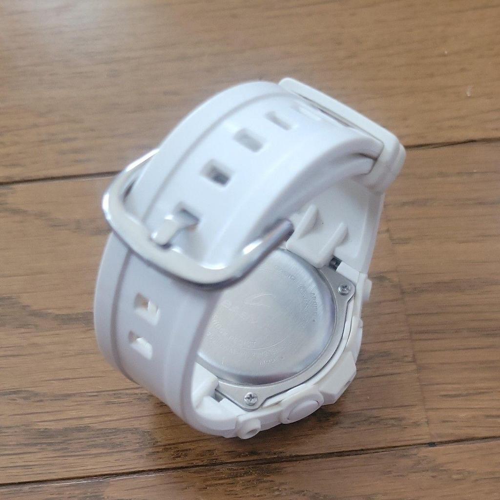 Used CASIO Baby-G BGA-225 White Ana-Digi Watch with Tide Graph Function