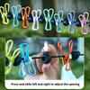 2PCS Compact Elastic Clothesline With Rubber Coated Hook And Clamps Flexible Drying Cord For Outdoor Indoor Use
