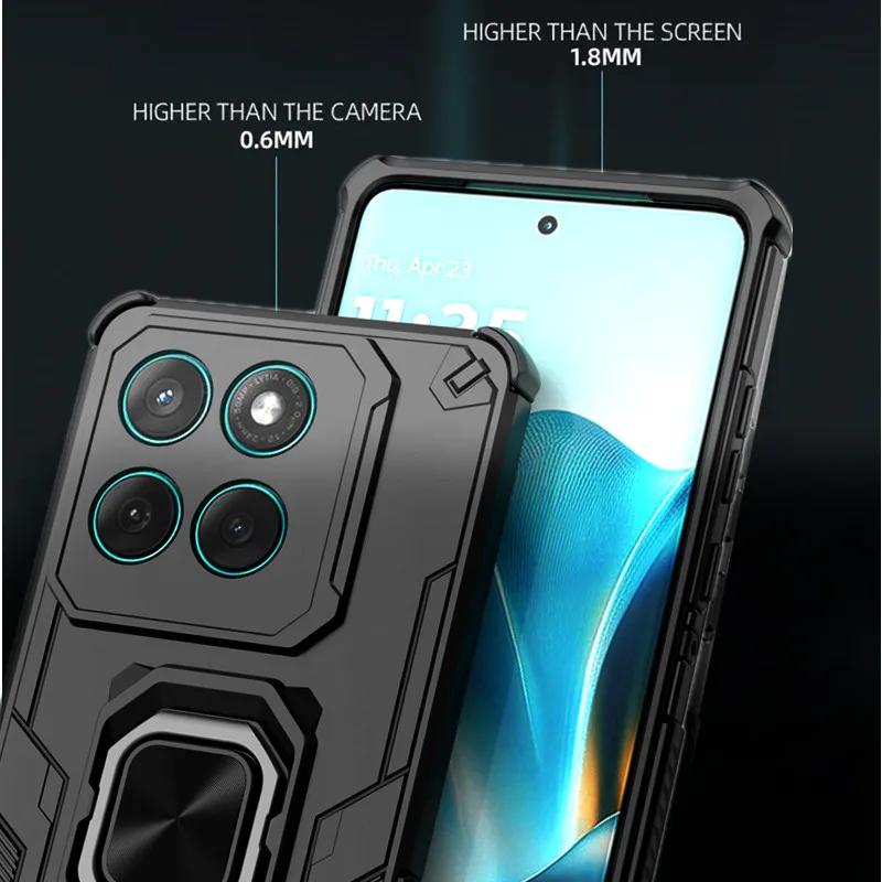 Armor Case for Motorola Moto Edge 60 Pro 60 Fusion 60 Stylus 5G Cover Magnetic Ring Bracket Lens Protection ShockProof Coque