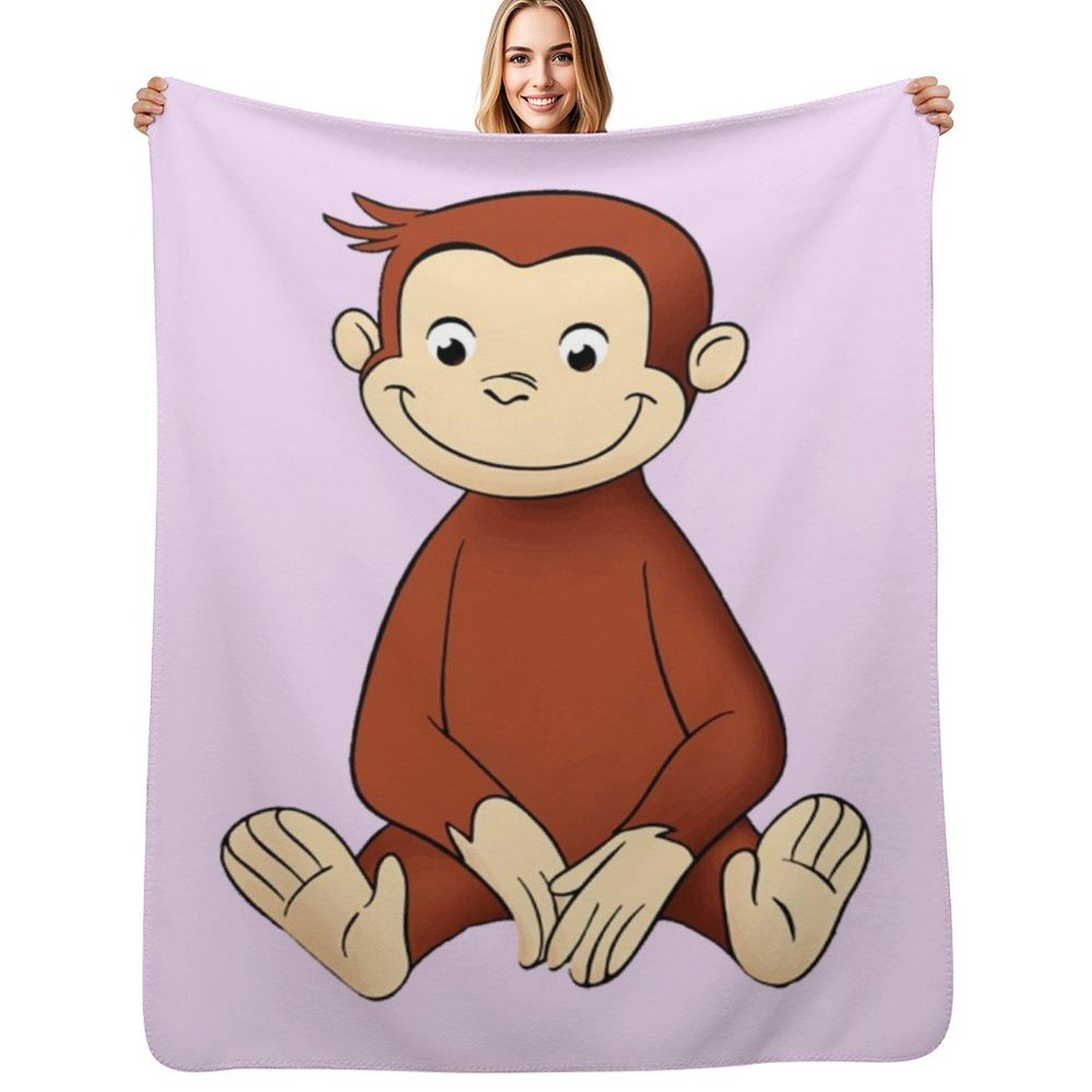 monkey curious george Throw Blanket Versatile Cozy Throw Blanket for All Occasions 102x76cm(40x30in)