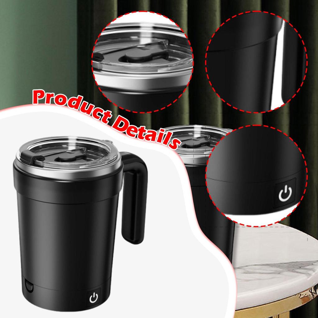 Automatic Stirring Coffee Mug Waterproof Comfortable Accessory for Office Travel Gym