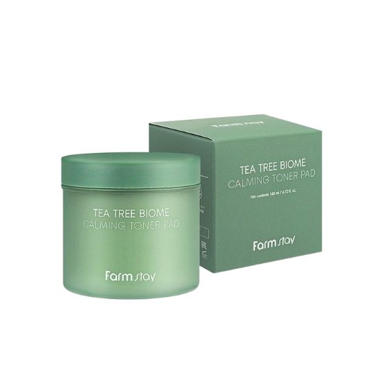 Farmstay Tea Tree Biome Calming Toner Pads Soothing & Oil Control Skincare 70 Sheets