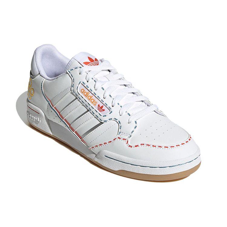 Adidas Continental 80 Stripes Embroidered Flower Unisex Sneakers White Footwear-White Silver-Metallic GZ3044
