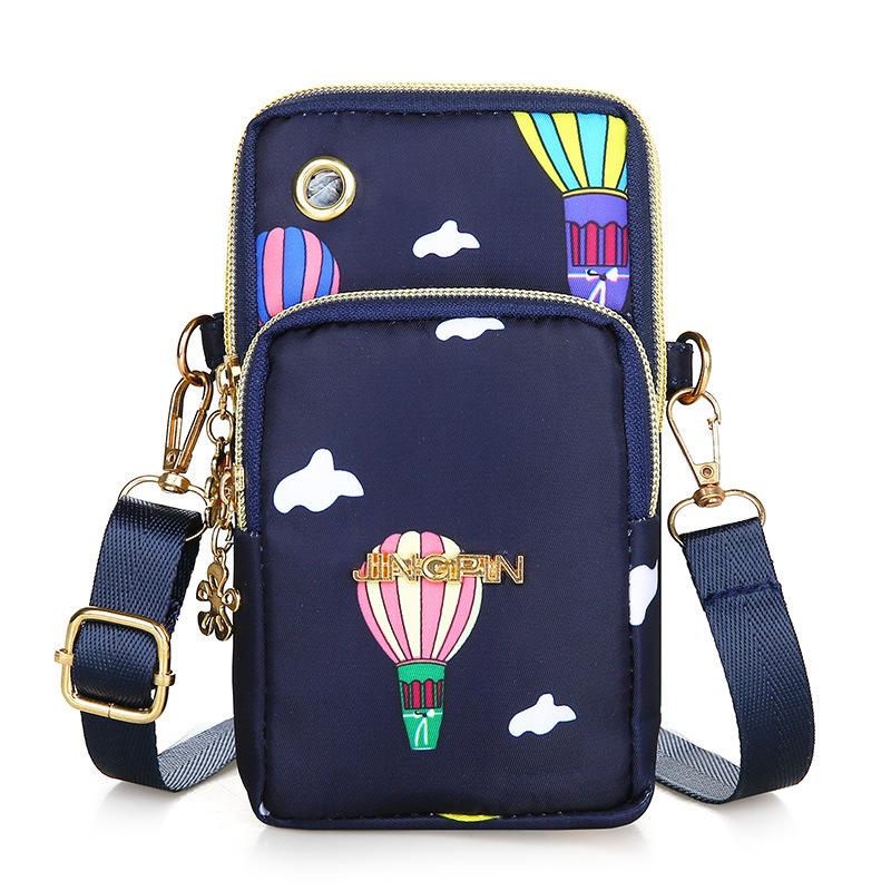 Mobile Phone Bag, Mini Crossbody Bag for Women, Three-layer Zipper Bag, Vertical Hand-held Coin Purse, Arm Bag