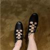 Fashion Women Solid Polka Dot Hollow Cross-Tied Sewing Lace-Up Woman Loafers Mules Mary Janes Ballet Dance Shoes Brogue Flats Summer
