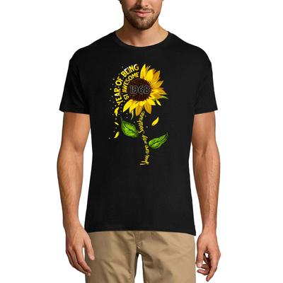 Men's T-Shirt Year of Being Awesome 1968 - Sunflower Sunshine 53rd Birthday Gift Tee Shirt