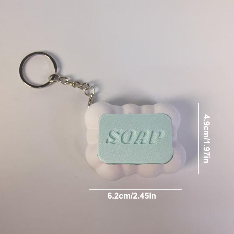 Soap Button Keyboard Fidget Toy 3D Printed Press-Type Finger Clicker Decompression Gadget Portable Bag Pendant Keyring Ornament