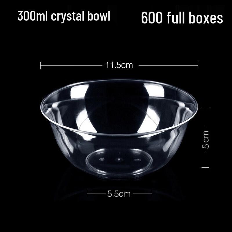 ZISIZ Disposable Hard Plastic Crystal Bowls