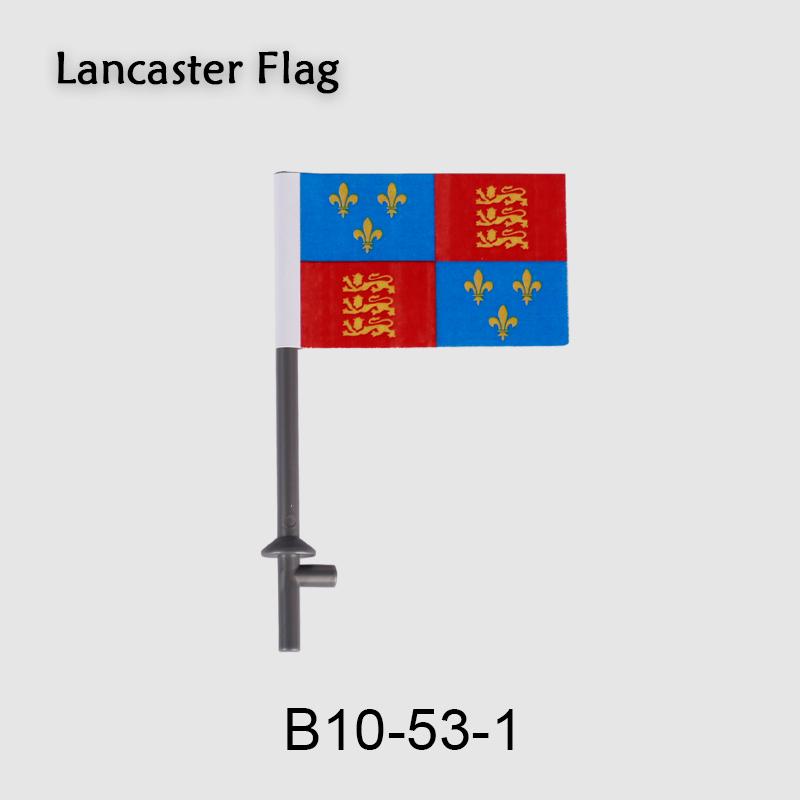 Medieval Military Flag Series War Castle Knight Soldier Warrior Accessories Building Blocks Ancient Holy Rome Bricks Toys Gifts