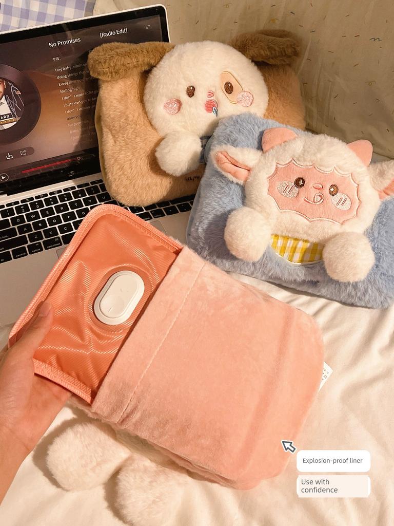 Bear Electric Hot Water Bag Cute Rechargeable Explosion-Proof Hot-Water Bag Autumn and Winter Girls Belly Compress Hand Warmer Electric Warming